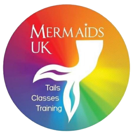MermaidsUK accreditation logo — UK awarding body for monofin swimming, South Devon.